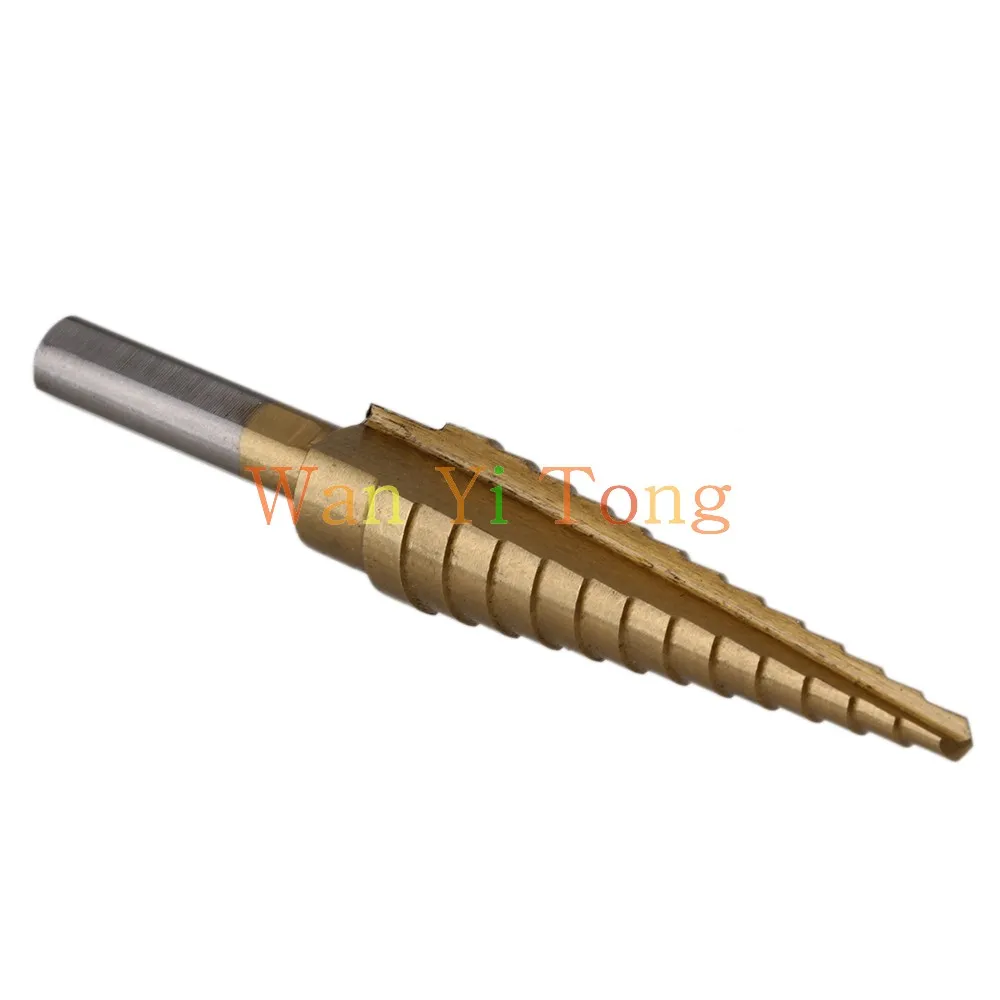 1/8-1/2'' Titanium HSS Step Cone Drill Bit Hole Cutter High Speed Steel Tool | Инструменты