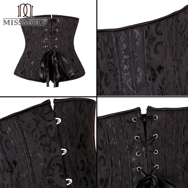 Steampunk Corset Women Plus Size 26 steel boned Sexy Gothic Bustier Waist Cincher Belt Underbust Lace Top Tummy Slimming Sheath Steampunk Corset Women Plus Size 26 steel boned Sexy Gothic Bustier Waist Cincher Belt Underbust Lace Top Tummy Slimming Sheath