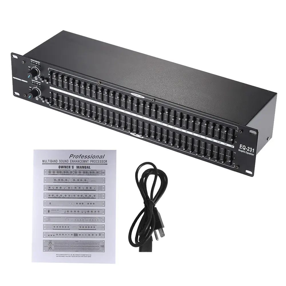 

EQ-231 Dual Channel 31-Band Hifi Home EQ Balanced Mixer 10 Segment Stereo Treble Alto Bass Regulation