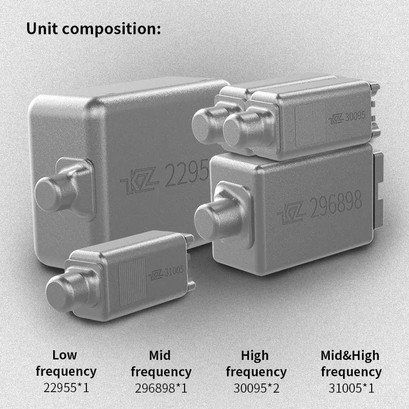KZ AS10 Headphones 5 Balanced Armature Driver In Ear Earphone HIFI Bass Monitor Earphone Earbuds With 2pin Cable KZ ZS10 KZ BA10