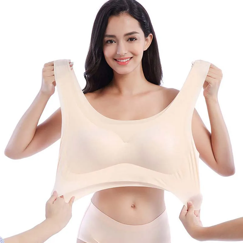 Бесшовный сексуальный женский бюстгальтер больших размеров 3XL 4XL 5XL 6XL пуш ап