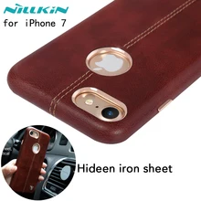 Nillkin Englon PU Leather back Cover Case Vintage lether PC case for iphone 7 case cover ( 4.7”) work with magnetic car holder