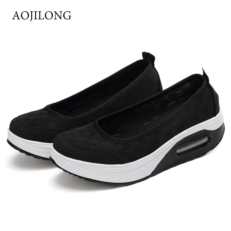 

Female Summer Casual Shoes Woman Stretch Fabric Lightweight Walking Slip On Black Flats Soft Comfortable Espadrilles Feminino