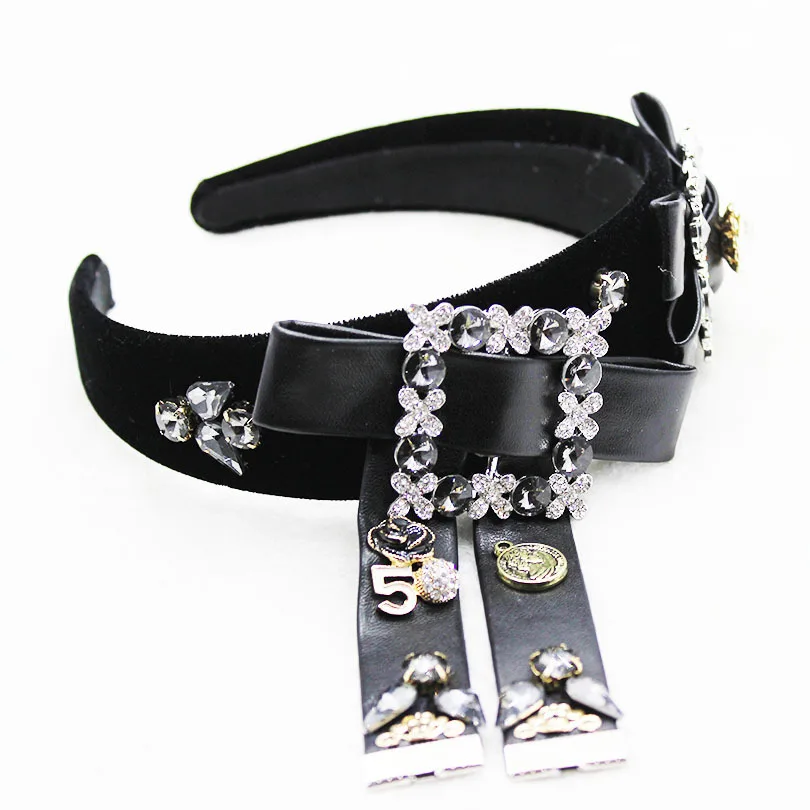 

European - style Baroque crystal side drill flash drill headband hoop bride Korea and Japan and South Korea hair ornaments 1252