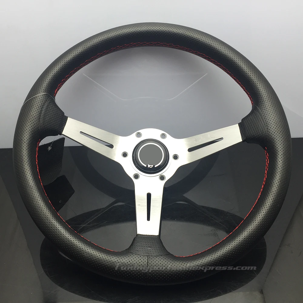 Free Shipping 350mm ND Modified Steering Wheel Universal Leather Car