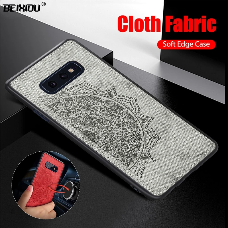 3D Texture Cloth Phone Case For Samsung Galaxy S10e Covers Fabric Soft TPU Silicone for Back Cover 5.8&quot |