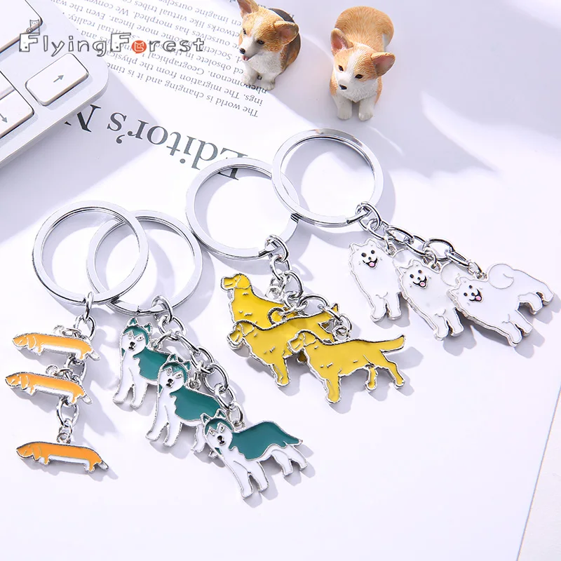 

Pet key chain DIY key chain corgi maltesedog shelti Yorkshire boxer bulldog pomeranian holiday gifts shop supplies wholesale