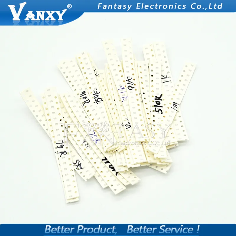 36valuesX20 piezas = 720 piezas 0603 1ohm-10Mohm SMD Resistor Kit surtido 1% componente diy kit de muestras de nuevo y original 36valuesX20 piezas = 720 piezas 0603 1ohm-10Mohm SMD Resistor Kit surtido 1% componente diy kit de muestras de nuevo y original