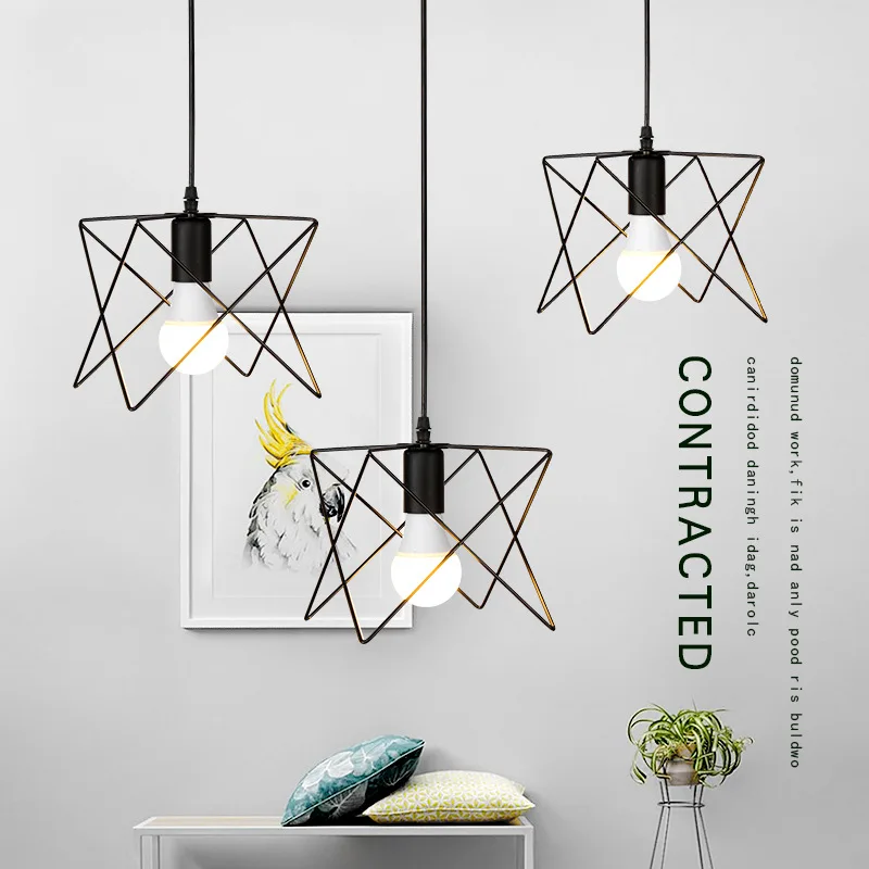 

Nordic Industrial retro bar loft personality bedroom restaurant light modern iron industry wind Chandelier