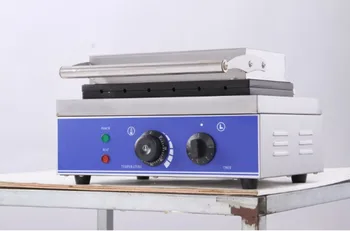 

50-300℃ Commercial Electric 6 Pieces Crispy Corn Hot Dog Waffle Maker Non-stick French Muffin Sausage Machine