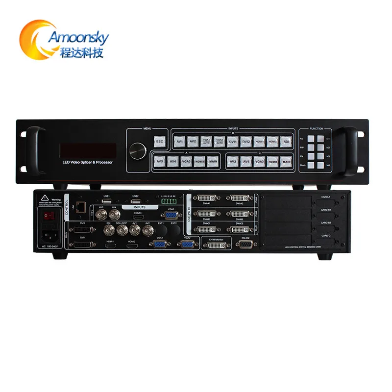 Светодиодный видеопроцессор Amoonsky SC359S скалер 6912*1152 поддержка 2 отправляющих карт