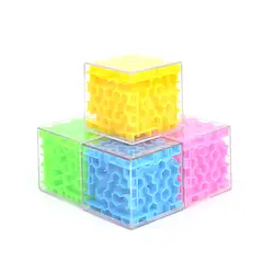 1 шт. 3D куб головоломка Лабиринт Игрушки ручной игры случае коробка весело игры Brain Challenge Непоседа игрушки баланс развивающие игрушки для