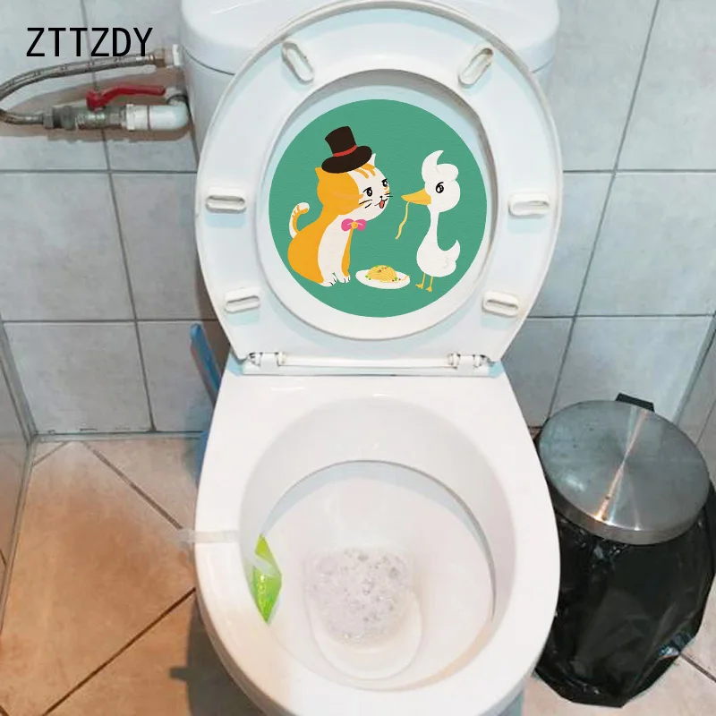 ZTTZDY 22 3*22 3 см милые кошки и утки дети спальня домашний декор наклейка на стену для