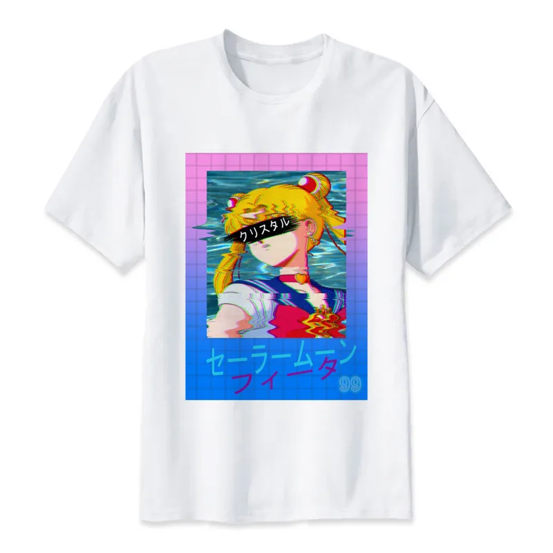 Новинка 2019 модная уличная футболка vaporwave свободные брендовые рубашки с коротким