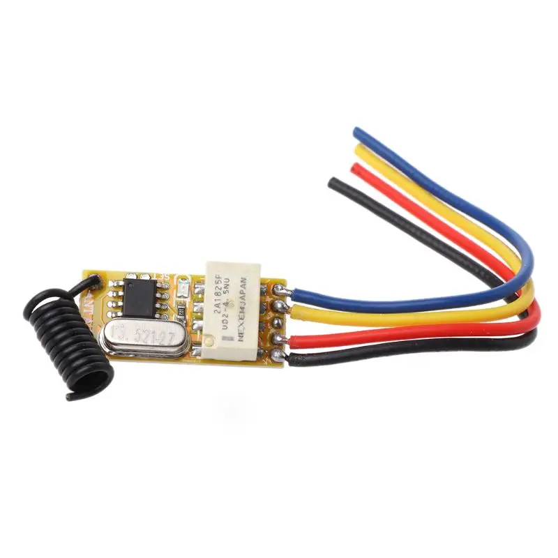 

Relay Remote Switch DC3.7V 4.2V 5V 6V 7.4V 8.4V 9V 12V Output 0V Dry Contact Relay Switching Value NO COM NC 315MHz 433MHz