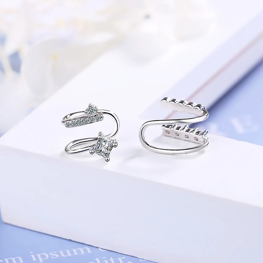Серьги клипсы ModaOne женские из стерлингового серебра 925 пробы в Корейском