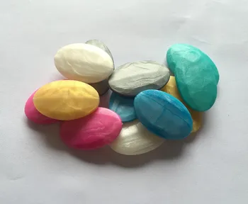 

Flat Oval - Bulk Mix Lot of 100 Loose Silicone Beads silicone teething oval beads wholesale pearl white flat oval beads teether