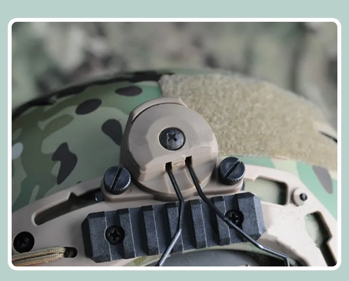 TACTICAL EX Headset and Helmet Rail Adapter Set GEN2 for MSA headphones black DE FG (11)