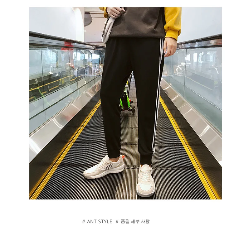 2018 Для мужчин досуг печати Повседневное Штаны мужские брюки Active эластичные шаровары Хип-хоп эластичная манжета тенденция джоггеры пот