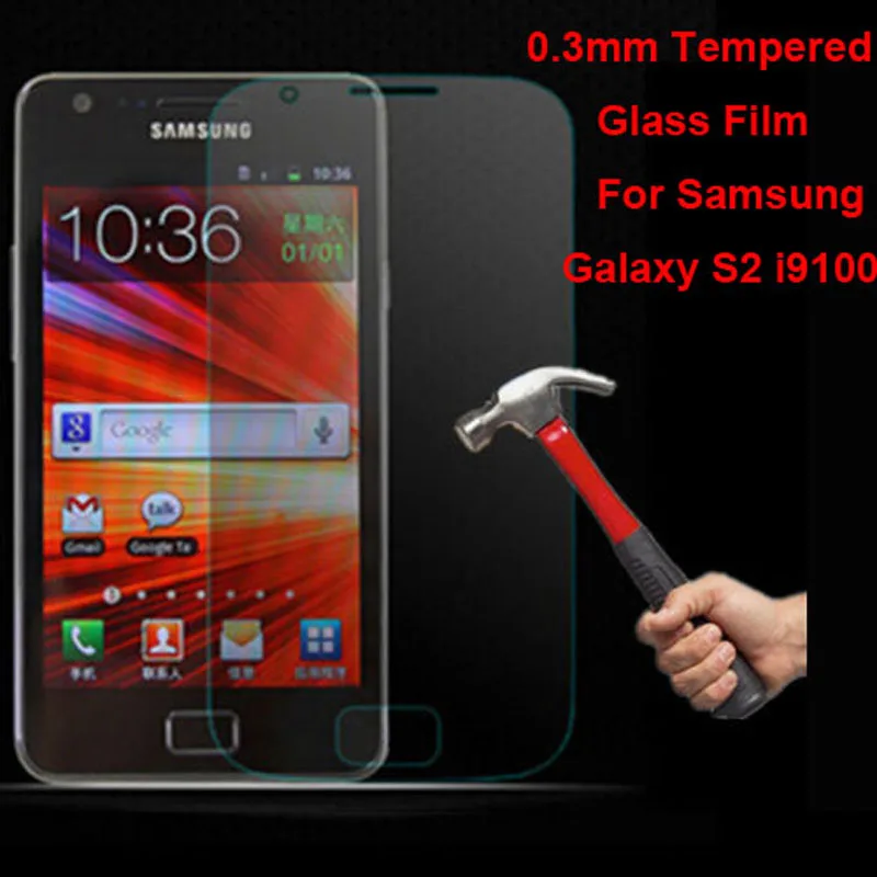 Nový originální ochranný film z tvrzeného skla s ochranou proti explozi pro Samsung Galaxy S2 S II 2 i9100