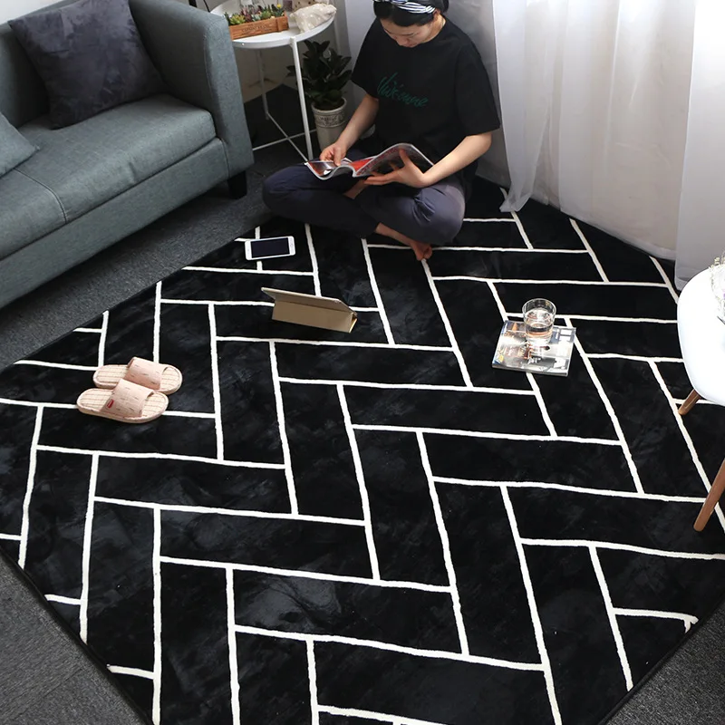 

Modern Fashion Super Soft Velvet Thicker Carpets Mats Living Room Doormat Outdoor Kitchen Bathroom Home Floor Mat Anti-slip Rugs