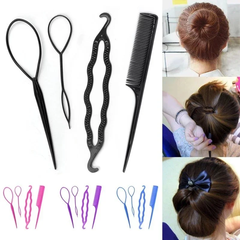 10sets Hair Styling Set Clip pins Bun Maker Braid Hair Ponytail Tool