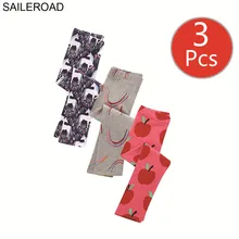 SAILEROAD 3шт леггинсы для девочек животных единорог леггинсы для детей брюки карандаш 7 лет дети брюки осень детская одежда