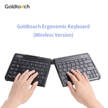 Original Goldtouch ergonomic bluetooth wireless keyboard,portable height adjustable and foldable keyboard.for Mac and pc black