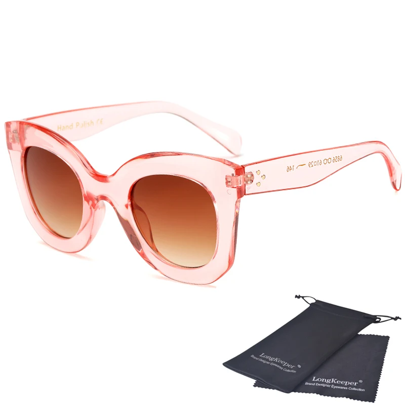 Длинные Хранитель squre Для женщин Солнцезащитные очки для женщин Брендовая Дизайнерская обувь Для женщин Cat Eye ретро Для мужчин Солнцезащитные очки для женщин модные женские черные Рамки очки am6856 - Цвет линз: pink