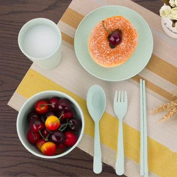 

Reusable Wheat Straw Tableware Environment-friendly Tableware