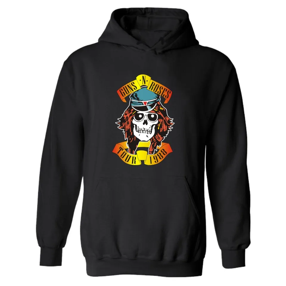 Goede Guns N Roses Gedrukt Hoodie Sweatshirt Mannen Vrouwen Herfst Winter Lange Mouw Truien Sweatshirts Fashion Jas Jas Guns En rozen