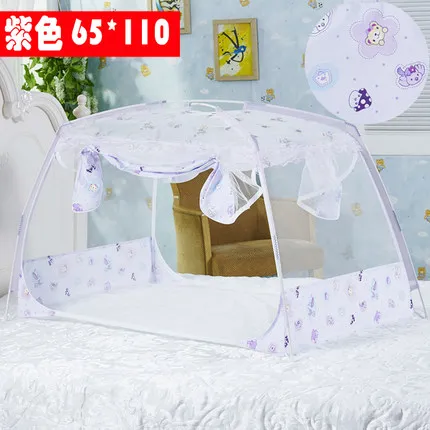 Милая мультяшная детская кровать, москитная сетка, складная кроватка, москитная сетка, палатка на молнии, детская кровать, навес для путешествий, детская палатка для кемпинга - Цвет: 8018Bbaizi
