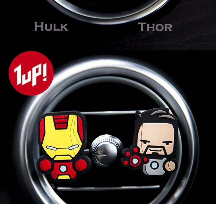 Мстители Звездные войны аромат духов Marvel Стиль для автомобиля Кондиционер Vent Супермен железный человек мультфильм Освежители воздуха стайлинга автомобилей