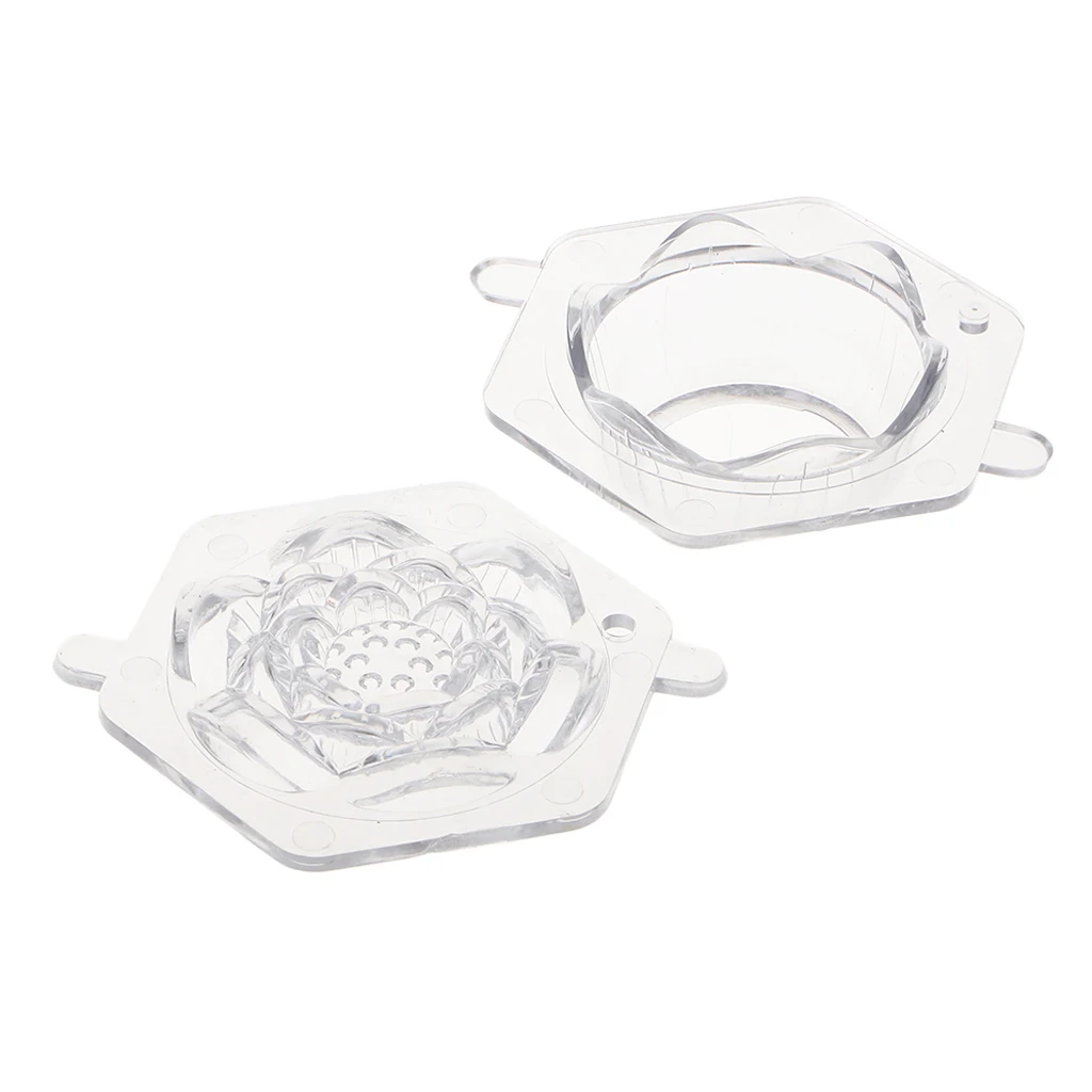 Plastic Clear Molds, Handmade Soap/Candle Making Molds Lotus Shape Candle Making DIY Gift Accessories