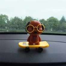 На солнечных батареях Танцующая собака животное качающаяся анимированная поплавок Танцующая Игрушка Декор автомобиля dd606 Прямая поставка