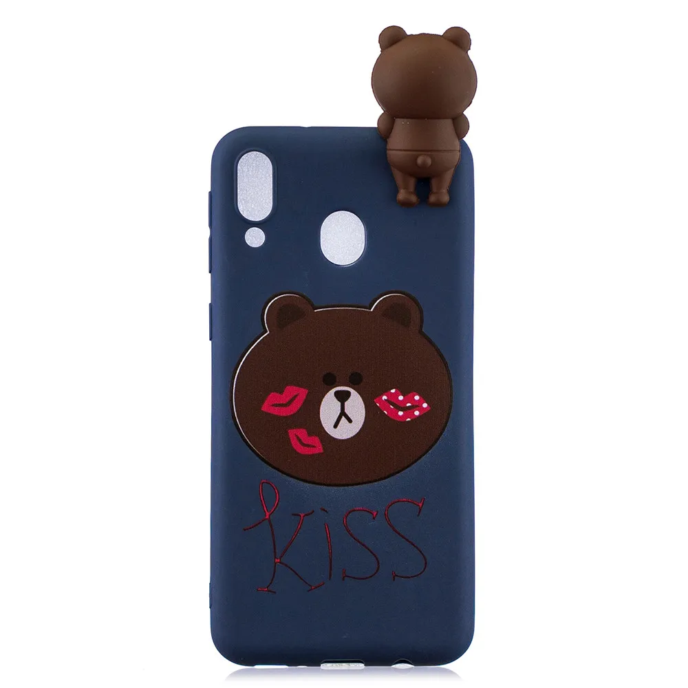 3D Cute Cartoon Soft Silicone Case for Samsung Galaxy M10 Unicorn Shockpoof Protective Phone Cover M20 Fundas |