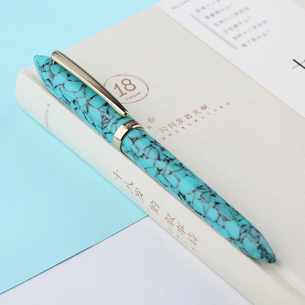 

0.38mm 0.5mm School Students Office Gift Acrylic Resin Fine Nib Fountain Pen Colorful Stationery Marbling Smooth Writing