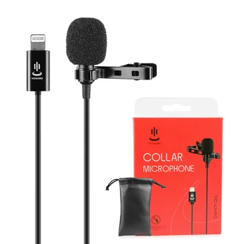 

YC-LM10 II Portable Microphone Condenser Clip-on Lapel Lavalier Mic Wired Mikrofo/Microfon for iPhone X max 8 8plus 7 7plus