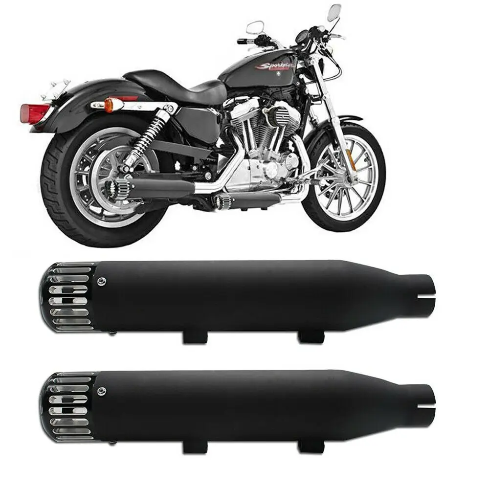 

Black Motorcycle Antiqued Vintage Retro Muffler Exhaust Pipe for Harley Sportster Cafe Racer Bobber Chopper Exhaust Racing Pipe
