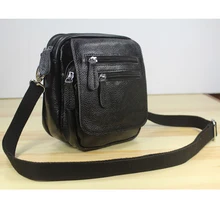 Мода Для мужчин, натуральная кожа, кожа, на плечо, маленькая сумка через плечо для Для мужчин кожаная сумка через плечо Маленькая Повседневное сумка черный M153