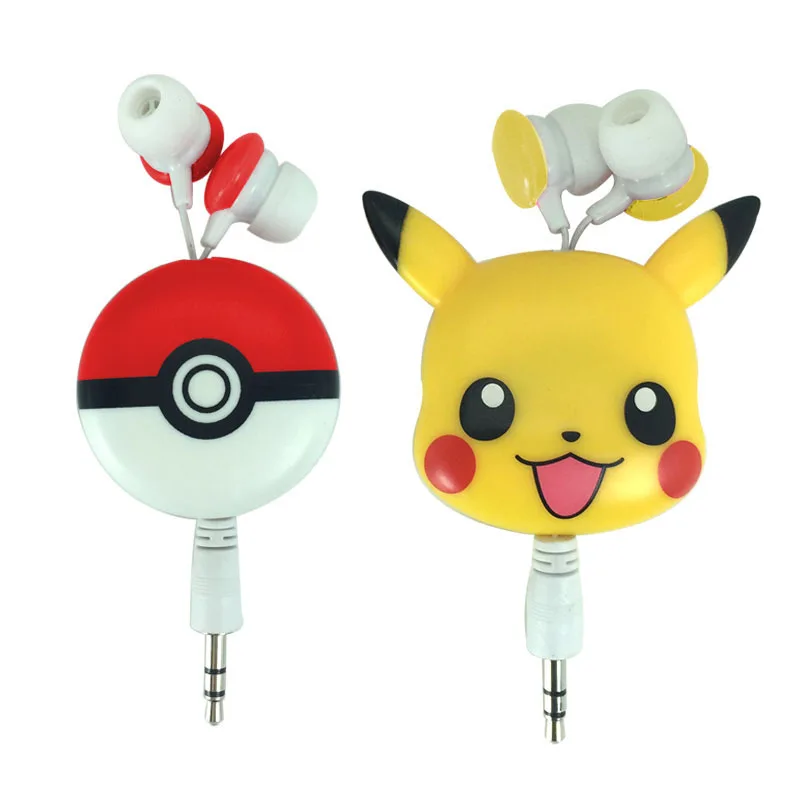 

Good Gift 3.5mm Cartoon Earphone headphone headset earbuds retractable headphones For Samsung Xiaomi HTC MP3 MP4