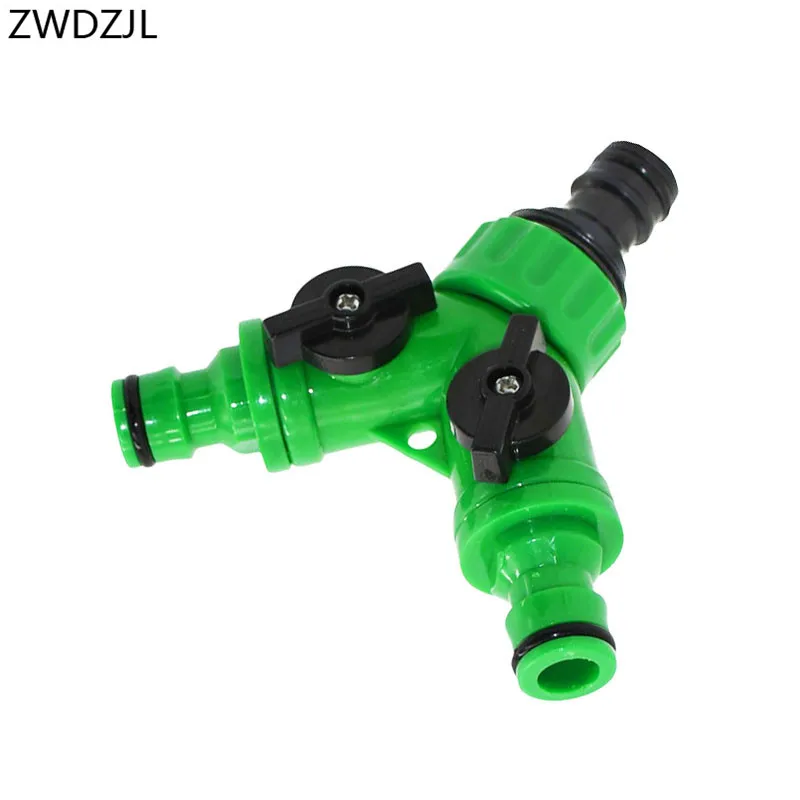 

Irrigation Y connectors 2 way tap garden tap Irrigation valve Hose Pipe Splitter 2 Way Quick connector adapter 1pcs