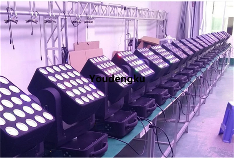 4 шт. с flightcase светодио дный светодиодный пиксель движущаяся головка 5 светодио дный 5 LED 25x10 Вт 4 в 1 RGBW движущаяся головка матрица magic светильник размытого света