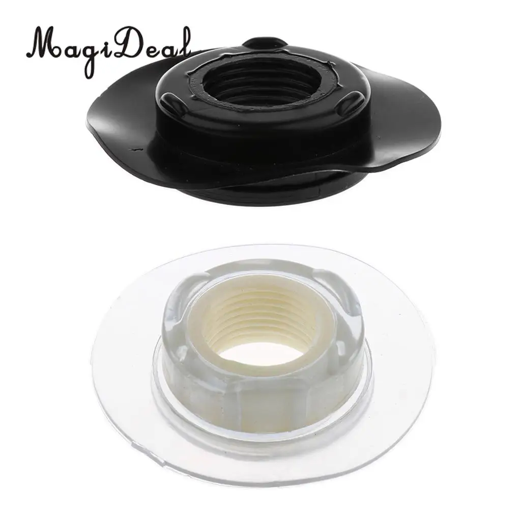 MagiDeal Durable Plastic Air Valve Base Pedestal Screw Type 22mm for Fishing Inflatable Kayak Canoe Boat Dinghy Acce Black/White