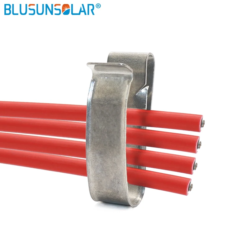 Material de Grande Braçadeira para o Fio de Cabo de Energia Lote 304 Tamanho 4x4mm2 pv Cabo Clip Solar Fotovoltaica 500 Pçs - Sus 3 Presilha de cabos