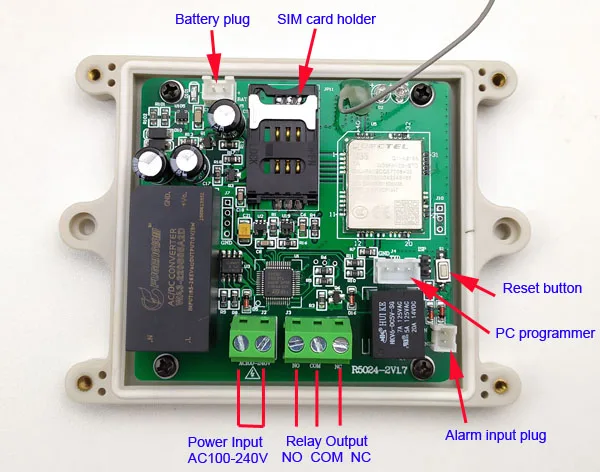 V2019 непромокаемая версия RTU5024 GSM устройство для открытия дверей GSM реле дистанционный переключатель контроль доступа Бесплатный звонок с сигнализатор падения напряжения