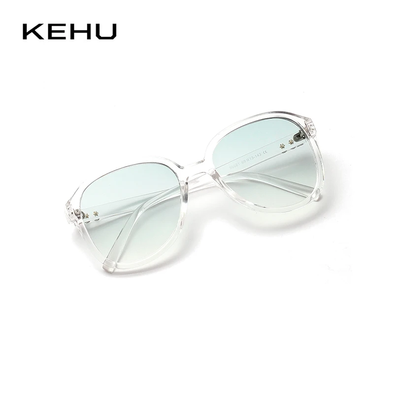 KEHU Новые прозрачные круглые женские солнцезащитные очки в оправе модные уличные