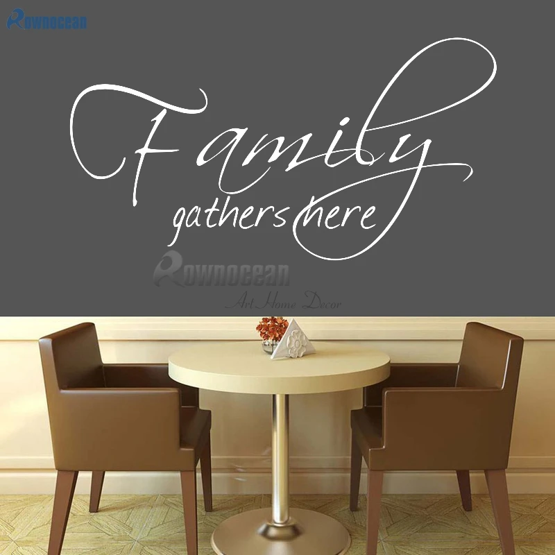 Family Gathers Here Art Home Decor Wall Sticker Quotes Vinyl Diy Self