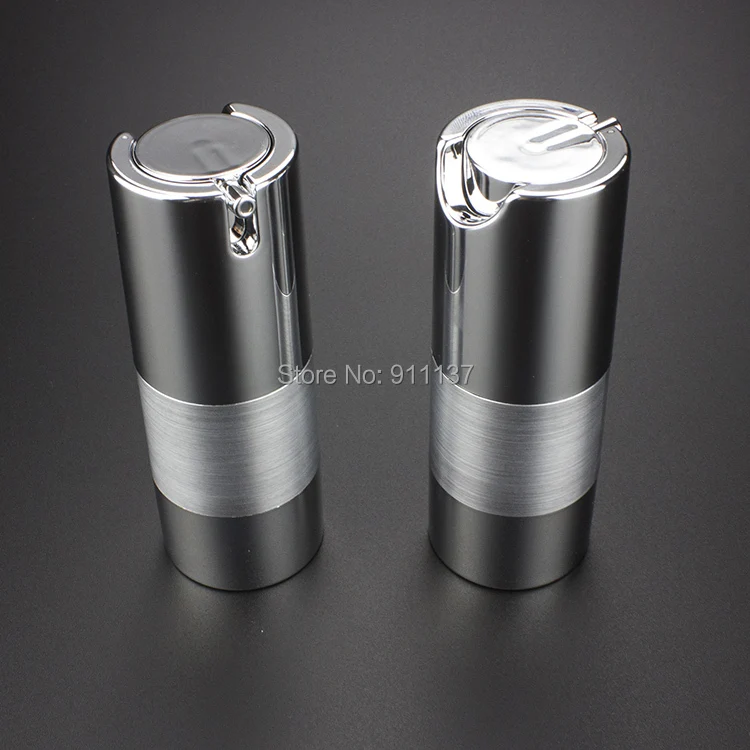 Embalagens de Cosméticos sem ar Rodada de Plástico Garrafas de 15 Sliver ml Frasco Mal Ventilado Cosméticos m 50 Pcs Za213 15 3 High Quality Beleza e saúde