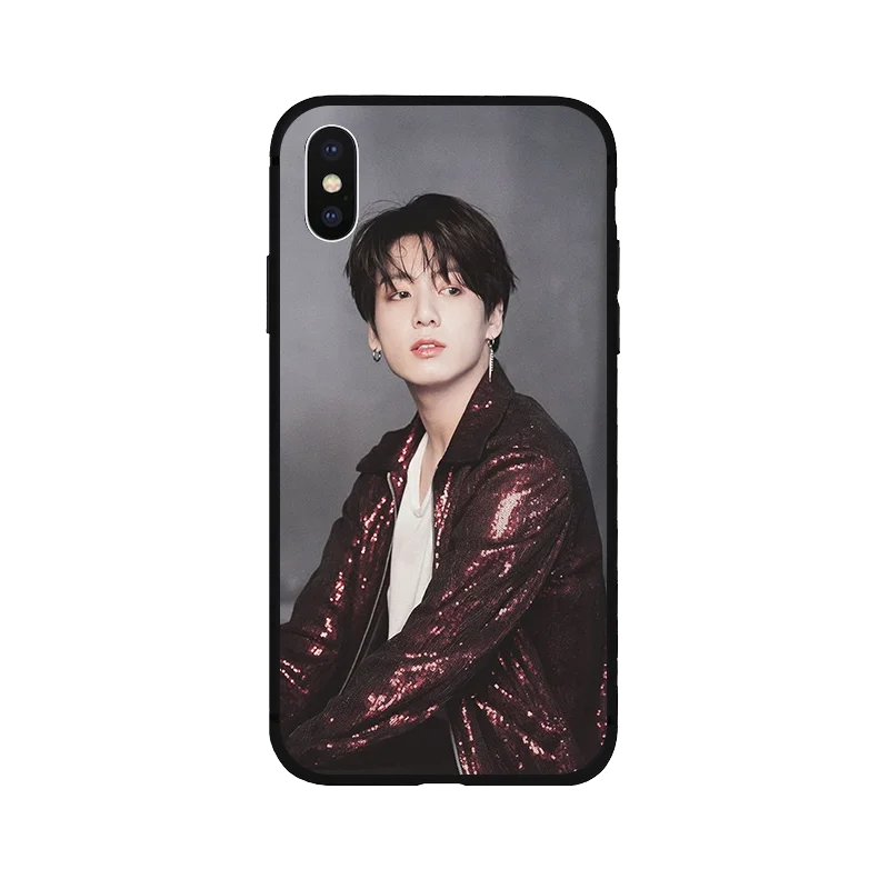 Euphoria Jungkook kim namjun KPOP, мягкий черный чехол из ТПУ для Apple iPhone X, XR, XS MAX, 7, 8, 7 plus, 6, 6S Plus, 5, 5S, SE